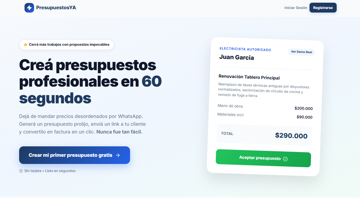 Presupuestos Ya screenshot